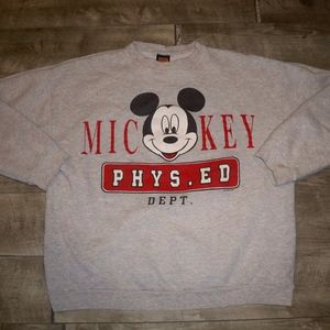 Vintage 90s Mickey Mouse Unlimted BIG LOGO Sweatshirt Long Sleeve Size Large